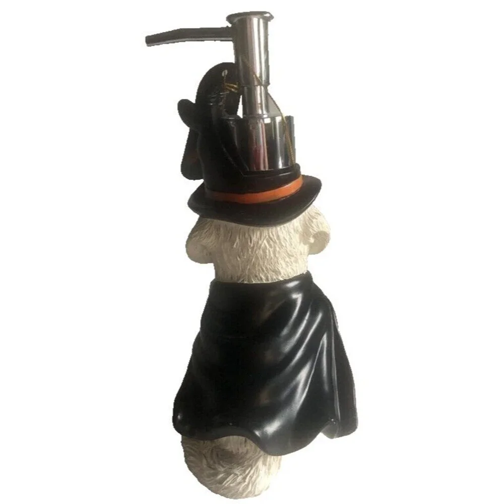 Halloween Soap Lotion Pump Dispenser Dog Yellow Lab Pumpkin Witch Hat Resin